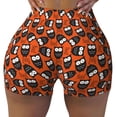 thumbnail image 1 of Yiaed Owls And Boo Print Women's Athletic Shorts Running Shorts Sporty Short High Waisted Elastic Workout Shorts for Yoga Gym Running & Sports -Small, 1 of 7