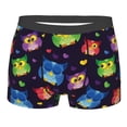 thumbnail image 1 of Yiaed Owls And Hearts Print Men's Soft Cotton Boxer Shorts Breathable Boxers Underwear Moisture-Wicking Underwear Stretch Boxer Briefs for Man-X-Large, 1 of 5