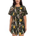 thumbnail image 1 of Yiaed Owls And Plants Print Short Sleeve Pajama Sets for Women Casual Crew Neck 2 Piece Lounge Sets Women's Short-Sleeved Pajama-XX-Large, 1 of 5