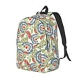 thumbnail image 1 of Yiaed Paisley Floral 5 Print Print Laptop Backpack Travel Canvas Backpack Vintage Aesthetic Backpack for School Knapsack Backpack Backpack for School-Small, 1 of 5