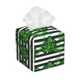 thumbnail image 1 of Yiaed Palm Greenery Print Tissue Box Cover, PU Leather Decorative Organizer for Tabletop, Bathroom, Car, Office Creative Decorative, 1 of 7