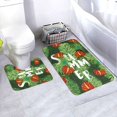 thumbnail image 1 of Yiaed Palm Leaves And Tropical Flowers Print Bathroom Mat Set 2 Pieces Mat Anti-Skid Pad Ultra Soft and Absorbent Bathroom Bath Mat Contour Bath Rugs for Toilet Base, 1 of 6