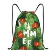 thumbnail image 1 of Yiaed Palm Leaves And Tropical Flowers Print Drawstring Bags Drawstring Backpack Bulk String Back Pack Gym Sport Bag-Medium, 1 of 5
