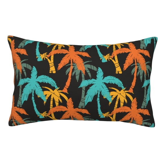 Yiaed Palm Trees Print Brushed Microfiber Envelope Pillowcases, Standard,Envelope Closure Pillow Cases(No pillow core)-14"x20"