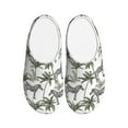 thumbnail image 1 of Yiaed Palm Trees Zebra Print Slippers Fuzzy Warm Cozy Slippers Non Slip House Slippers For Indoor Outdoor Slippers House Slippers-35/36, 1 of 7
