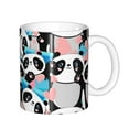 thumbnail image 1 of Yiaed Panda Cute Hearts Print Ceramics Coffee,Large Handle Design,Extra Large Tea and Coffee Cup for Office and Home Mugs, 1 of 6