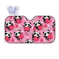 thumbnail image 1 of Yiaed Panda Heart Valentine Pink Print Car Windshield Sunshade Front Auto Car Front Window Sun Shade Foldable Sun Visor Shield Cover Auto Accessories for Sedan SUV Truck-Medium, 1 of 5