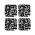thumbnail image 1 of Yiaed Pasta Bacon Print Leather Coasters for Drinks - Cup Coasters Coffee Table Kitchen Table Bar, Home & Office Gifts Handmade Drink Coasters-Square, 1 of 6
