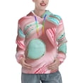 thumbnail image 1 of Yiaed Pastel Macarons Delight Print Womens Casual Hoodies Crew Neck Long Sleeve Sweatshirts With Pocket Pullover Tops Women's Hooded Sweatshirt-Medium, 1 of 5