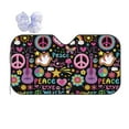 thumbnail image 1 of Yiaed Peace Love and Dove Flower Power Print Car Windshield Sunshade Front Auto Car Front Window Sun Shade Foldable Sun Visor Shield Cover Auto Accessories for Sedan SUV Truck-Small, 1 of 5
