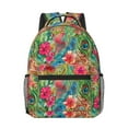 thumbnail image 1 of Yiaed Peacock Feathers And Flowers Print School Backpack College Backpack Daypacks for Students High School Spacious and Durable Daypack for Work and Travel-One Size, 1 of 6