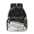 thumbnail image 1 of Yiaed Piano Keys With Musical Notes Print School Backpack College Backpack Daypacks for Students High School Spacious and Durable Daypack for Work and Travel-One Size, 1 of 6
