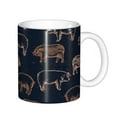 thumbnail image 1 of Yiaed Pig Farm Print Ceramics Coffee,Large Handle Design,Extra Large Tea and Coffee Cup for Office and Home Mugs, 1 of 6