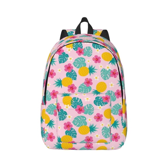 Yiaed Pineapple And Leaves Print Backpack, Premium Laptop Backpack, Travel Backpack for Women, Lightweight Backpacks, Comfortable Back Pack-Small