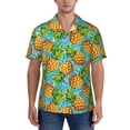thumbnail image 1 of Yiaed Pineapple Print Hawaiian Shirt for Men Short Sleeve Button Down Shirts Beach Shirts for Men-Small, 1 of 5