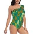 thumbnail image 1 of Yiaed Pineapples1 Print Women One Piece Swimsuits Tummy Control One Shoulder Bathing Suits Pattern Ruffle Swimwear-XX-Large, 1 of 8