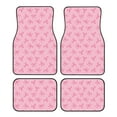 thumbnail image 1 of Yiaed Pink Bows Print Carpet Floor Mats for Cars, Auto Accessories Front & Rear Car Floor Mats Car Floor Foot Mat Sets of 4 Pieces, 1 of 7