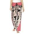 thumbnail image 1 of Yiaed Pink Cheetah Art Print Womens Lounge Pants, Loose PJ Bottoms, Long Pajama Pants for Women-X-Large, 1 of 6