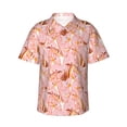 thumbnail image 1 of Yiaed Pink Cockatoo Birds Print Hawaiian Shirt for Men Short Sleeve Button Down Shirts Beach Shirts for Men,Small, 1 of 7