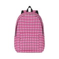 thumbnail image 1 of Yiaed Pink Gingham Print Backpack, Premium Laptop Backpack, Travel Backpack for Women, Lightweight Backpacks, Comfortable Back Pack-Medium, 1 of 7