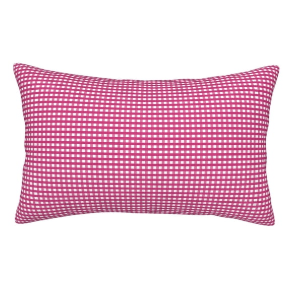 Yiaed Pink Gingham Print Brushed Microfiber Envelope Pillowcases, Standard,Envelope Closure Pillow Cases(No pillow core)-20"x30"
