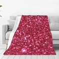 thumbnail image 1 of Yiaed Pink Glitter Pattern Fleece Throw Blanket,Fleece Throw Blankets for Couch & Bed All Season Use -40"x30", 1 of 6