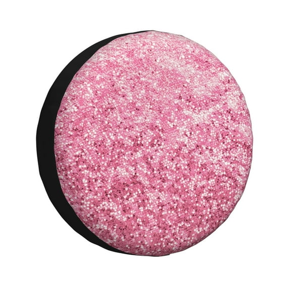 Yiaed Pink Glitter Print Print Tire Wheel Cover, tire covers for trailers,rv wheel covers,rv tire covers, camper tire covers,tire covers for cars-16 inch
