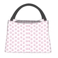 thumbnail image 1 of Yiaed Pink Paw Print Lunch box lunch bag Portable Insulated Lunch Box for Women Men Cooler Tote Bag with Front Pocket for Work Picnic Travel, 1 of 6