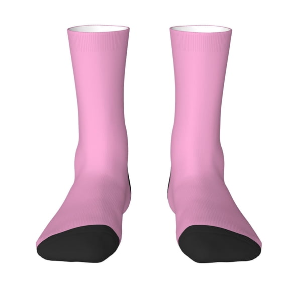 Yiaed Pink Print Great elasticity Crew Socks Sports socks for Men and Women