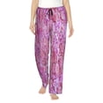 thumbnail image 1 of Yiaed Pink Roses Print Womens Lounge Pants, Loose PJ Bottoms, Long Pajama Pants for Women-Medium, 1 of 6