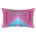 thumbnail image 1 of Yiaed Pink Shark Pool Fantasy Print Brushed Microfiber Envelope Pillowcases, Standard,Envelope Closure Pillow Cases(No pillow core)-14"x20", 1 of 6
