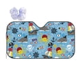 thumbnail image 1 of Yiaed Pirate Marine Animals Print Car Windshield Sunshade Front Auto Car Front Window Sun Shade Foldable Sun Visor Shield Cover Auto Accessories for Sedan SUV Truck-Medium, 1 of 5