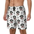 thumbnail image 1 of Yiaed Pirate Puppy Print Mens Swim Trunks Bathing Suit Compression Liner Beach Swim Shorts Swimwear Quick Dry Zipper Pocket No-Chafing Board Short-X-Large, 1 of 6