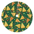 thumbnail image 1 of Yiaed Pizza Print Christmas Tree Skirt , Tree SkirtsTree Mat for Christmas Winter Holiday Indoor Decorations-48", 1 of 7
