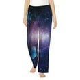thumbnail image 1 of Yiaed Planets Stars And Galaxies1 Print Womens Lounge Pants, Loose PJ Bottoms, Long Pajama Pants for Women-, 1 of 6