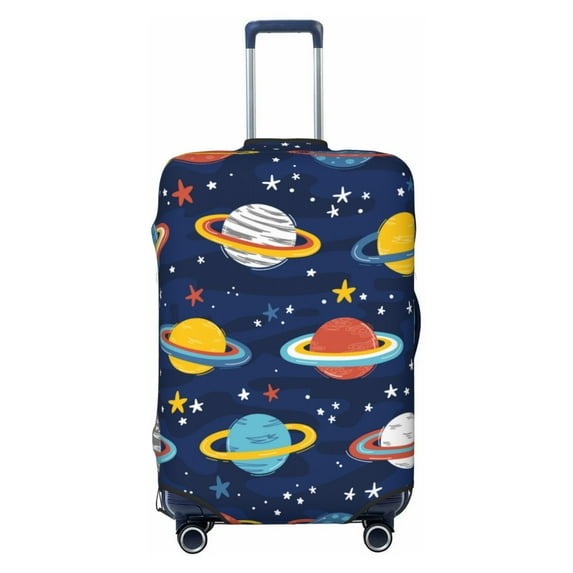 Yiaed Planets and Stars Print Travel Luggage Cover Suitcase Protector Fits 18-32 Inch Luggage Wheel Covers Patterned Elastic Luggage Anti-scratch(No luggage)-