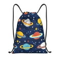 thumbnail image 1 of Yiaed Planets and Stars Print Drawstring Bags Drawstring Backpack Bulk String Back Pack Gym Sport Bag-Medium, 1 of 5