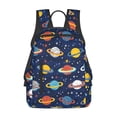 thumbnail image 1 of Yiaed Planets and Stars Print Lightweight Backpack Travel Backpacks Hiking Daypack for Women Men, 1 of 5