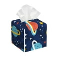 thumbnail image 1 of Yiaed Planets and Stars Print Tissue Box Cover, PU Leather Decorative Organizer for Tabletop, Bathroom, Car, Office Creative Decorative, 1 of 7