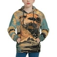 Yiaed Playful Otter Tropical Beach Print Boys Girls Hoodies Novelty