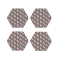 thumbnail image 1 of Yiaed Poodle Dog Print Leather Coasters for Drinks - Cup Coasters Coffee Table Kitchen Table Bar, Home & Office Gifts Handmade Drink Coasters-Hexagon, 1 of 6