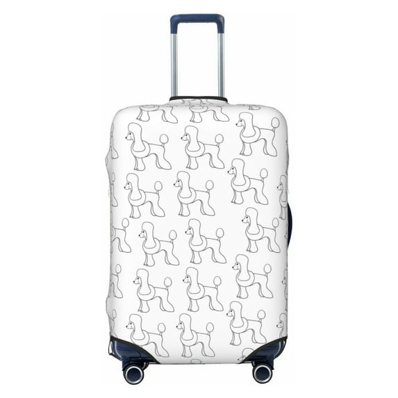 Yiaed Poodle Dog Print Travel Luggage Cover Suitcase Protector Fits 18-32 Inch Luggage Wheel Covers Patterned Elastic Luggage Anti-scratch(No luggage)-Large