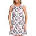 thumbnail image 1 of Yiaed Poodle Dog Print Women's Sleeveless Dress, Loose Fit Summer Dress, Casual Sleeveless Dress for Women, 1 of 7