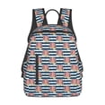 thumbnail image 1 of Yiaed Popcorn On Blue Lines Print Lightweight Backpack Travel Backpacks Hiking Daypack for Women Men, 1 of 5