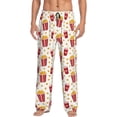 thumbnail image 1 of Yiaed Popcorn Print Men's Lounge Pants, Loose PJ Bottoms, Long Pajama Pants for Men-Medium, 1 of 5