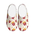 thumbnail image 1 of Yiaed Popcorn Print Slippers Fuzzy Warm Cozy Slippers Non Slip House Slippers For Indoor Outdoor Slippers House Slippers-35/36, 1 of 7