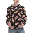 thumbnail image 1 of Yiaed Popcorn Print Womens Casual Hoodies Crew Neck Long Sleeve Sweatshirts With Pocket Pullover Tops Women's Hooded Sweatshirt-Medium, 1 of 5
