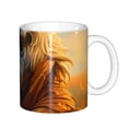 thumbnail image 1 of Yiaed Prairie Meditating Lion Print Ceramics Coffee,Large Handle Design,Extra Large Tea and Coffee Cup for Office and Home Mugs, 1 of 6