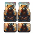 thumbnail image 1 of Yiaed Prairie Meditating Raccoon Print Carpet Floor Mats for Cars, Auto Accessories Front & Rear Car Floor Mats Car Floor Foot Mat Sets of 4 Pieces, 1 of 7