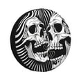 thumbnail image 1 of Yiaed Psychedelic Skull Illusion Art Print Print Tire Wheel Cover, tire covers for trailers,rv wheel covers,rv tire covers, camper tire covers,tire covers for cars-16 inch, 1 of 6